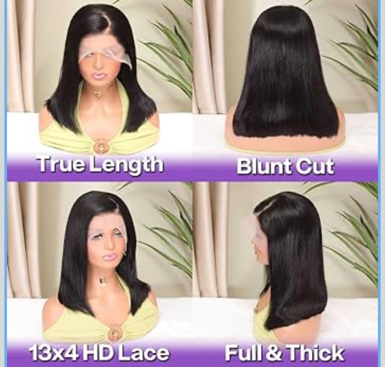 Bob wig human hair