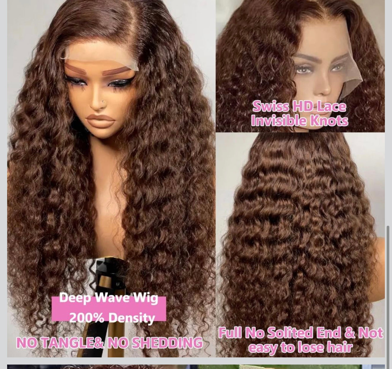 Chocolate brown wig