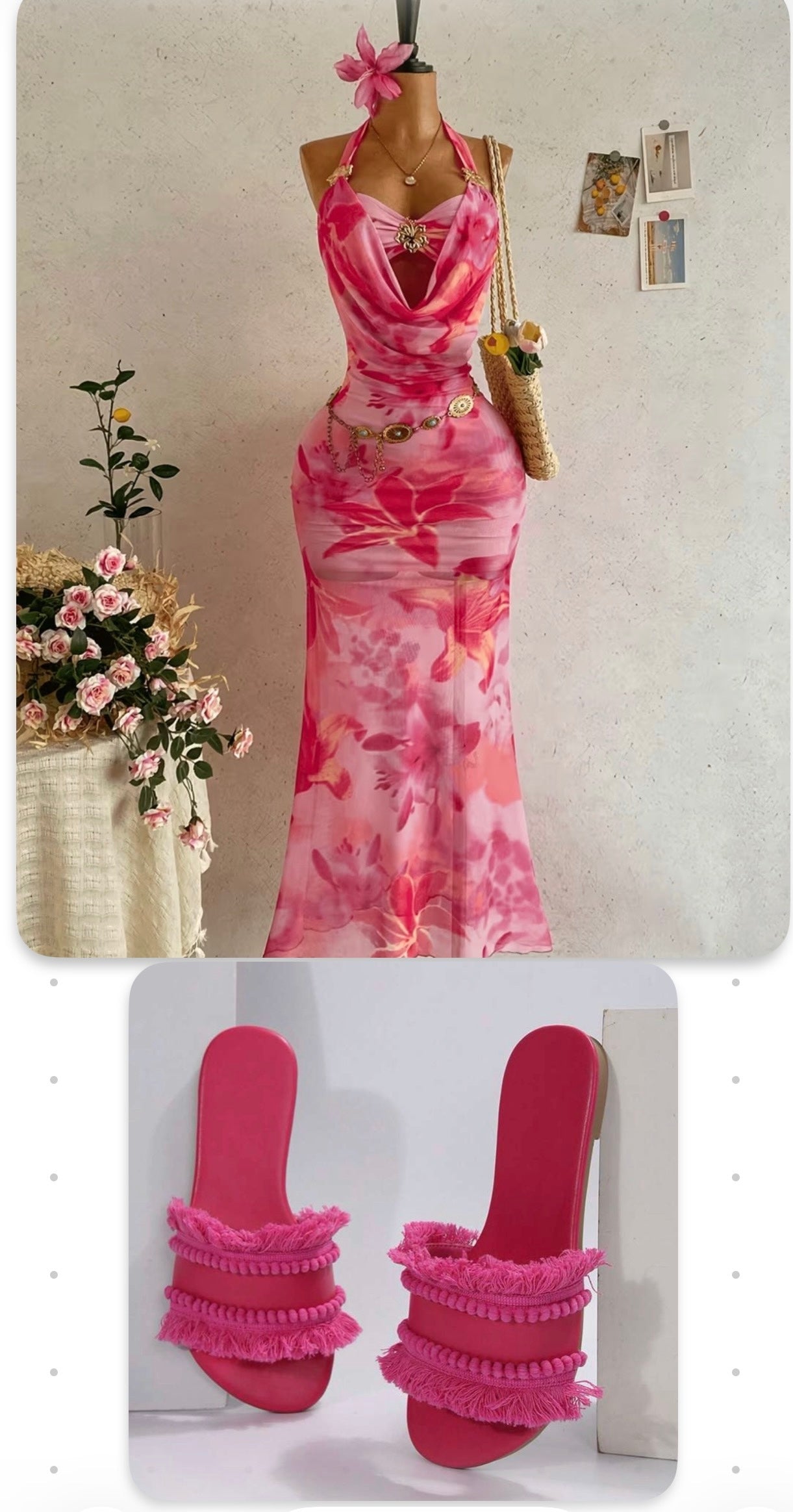 Dress and sandals combo